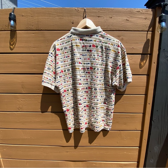 Beige Polo Shirt with Abstract print MEN US S - Picture 4 of 4